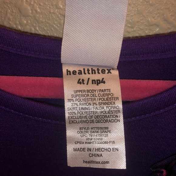 3 for $10 Healthtex NWT Purple/Pink Dress Size 4T - Picture 3 of 4